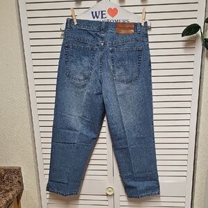 EUC Ralph Lauren High Waist Relaxed Fit Faded Blue Denim Capri Jeans Sz 4